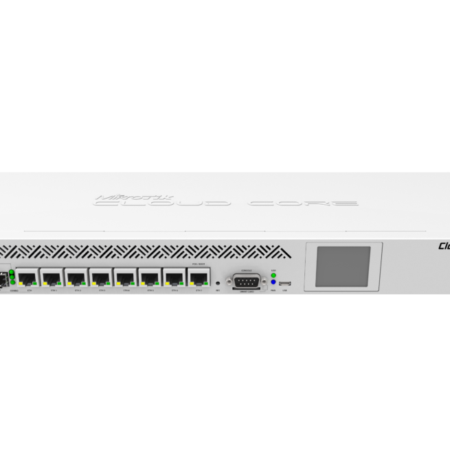 Mikrotik - CCR1009-7G-1C-1S+, 7x Gigabit port, 1x Combo (SFP or Gigabit Ethernet), 1xSFP+ cage, 9 cores x 1