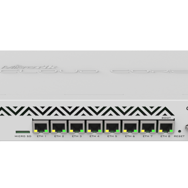 Mikrotik CCR1036-8G-2S+ 36 core CPU, Cloud Core Router, 8x Gigabit ports, 2x SFP+ ports, Color touchscreen LCD, 4GB
