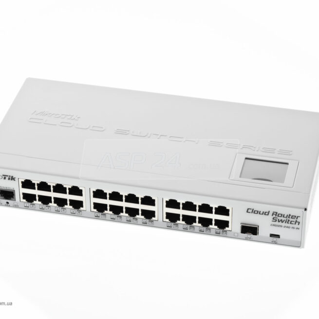 MikroTik - CRS125-24G-1S-IN - , Cloud Router Gigabit Switch, 24x 10/100/1000 Mbit/s Gigabit Ethernet with AutoMDI/X, Fully manageable Layer3, RouterOS v6, Level 5 license.