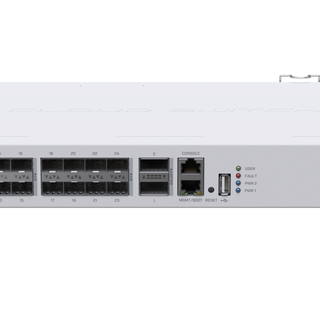 MikroTik CRS326-24S+2Q+RM 24 ports SFP + (10G) Switchboard with router features rack