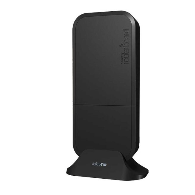 MikroTik RBwAPG-5HacD2HnD-BE-US wAP ac 2 Gigabit Port PoE Dual Band 802.11ac Weatherproof Outdoor Access Point (Black)