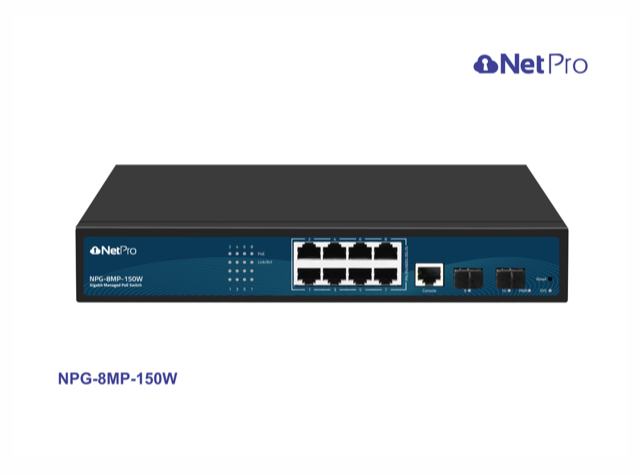 NetPro NPG-08-150WS 11-Port 100/1000M Intelligent PoE Switch with 1SFP