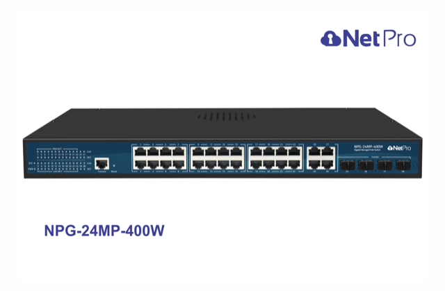 Netpro - NPG-24MP-400W 32-Port Gigabit L2+ Managed PoE Switch