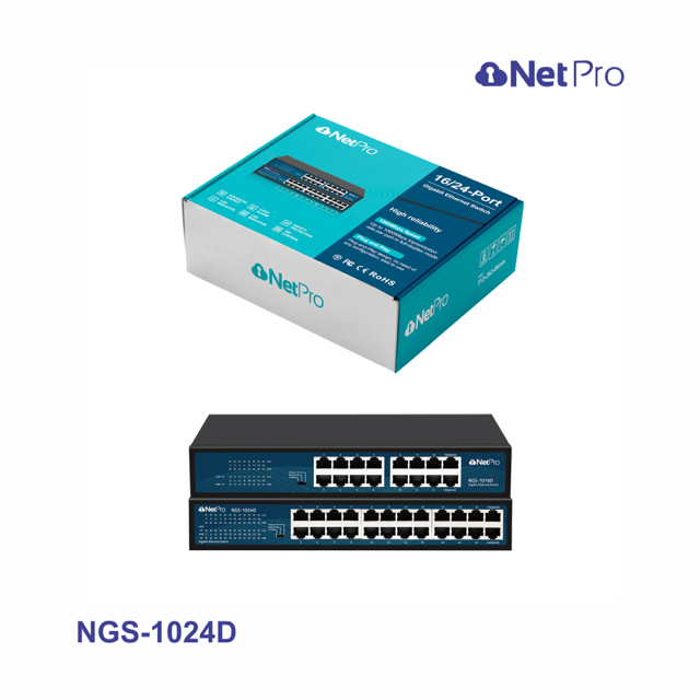 NetPro NGS-1024D  24-Port Full Gigabit Intelligent Ethernet Switch