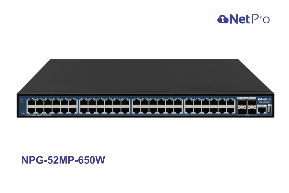 Netpro - NPG-52MP-400W 52-Port 10G L3 Managed Intelligent Ethernet Switch