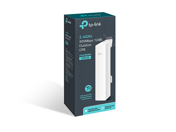 TP-LINK CPE220 2.4GHz 300Mbps 12dBi Outdoor CPE