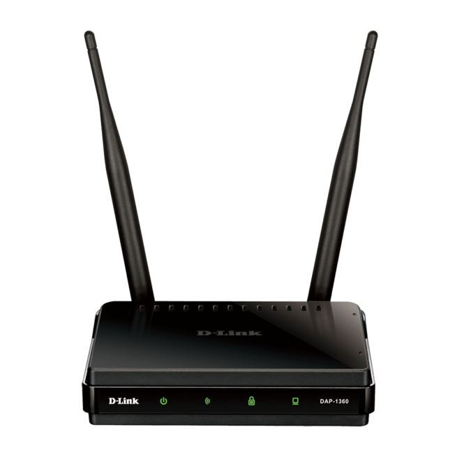 D-LINK DAP-1360 Wireless N Range ExtenderThe D-Link DAP-1360 Wireless N Range Extender can provide your wired network with wireless connectivity, or upgrade your existing wireless network and extend its coverage. Enjoy surfing the web, checking e-mail, and chatting with family and friends online, at faster speeds and from previously out-of-reach locations. Wireless Security The DAP-1360 provides 64/128-bit WEP encryption and WPA/WPA2 security to help protect your network and wireless data. This device also supports Wi-Fi Protected Setup (WPS) to quickly and securely set up a wireless network. In addition, the device features MAC address filtering and a disable SSID broadcast function to limit outsiders’ access to your home or office network.