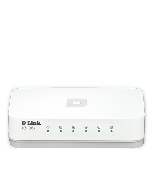 D-LINK DES-1005A 5-Port Fast Ethernet Desktop Switch In Plastic Casing