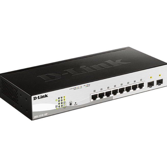 D- LINK DGS-1210-10P 10-Port Gigabit Smart Managed PoE Switch