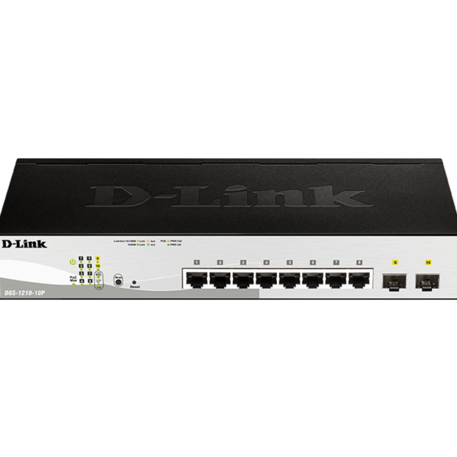 D- LINK DGS-1210-10P 10-Port Gigabit Smart Managed PoE Switch