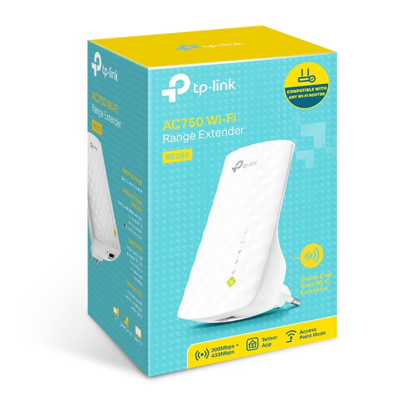 TP-LINK RE200 AC750 Mesh Wi-Fi Range Extender