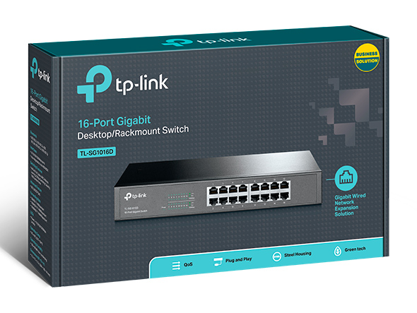 TP-LINK TL-SG1016D 16-Port Gigabit Desktop/Rackmount Switch