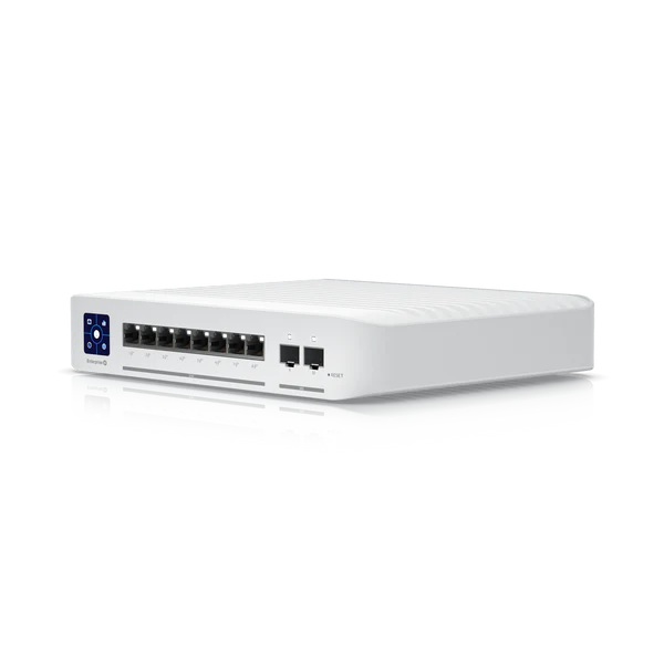 Ubiquiti Enterprise 8Port PoE | 8-Port Managed Layer 3 Multi-Gigabit PoE Switch With 2SFP