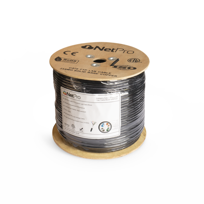 Netpro -CAT6 FTP 23AWG SOLID BARE COPPER OUTDOOR SHIELDED CABLE 305m