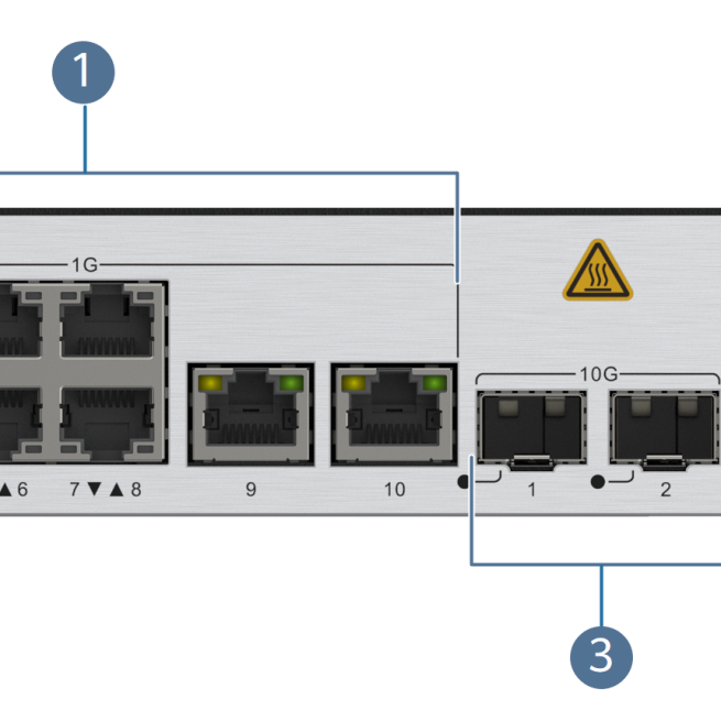 AC650-128AP mainframe (10*GE ports, 2*10GE SFP+ ports, with the AC/DC adapter)