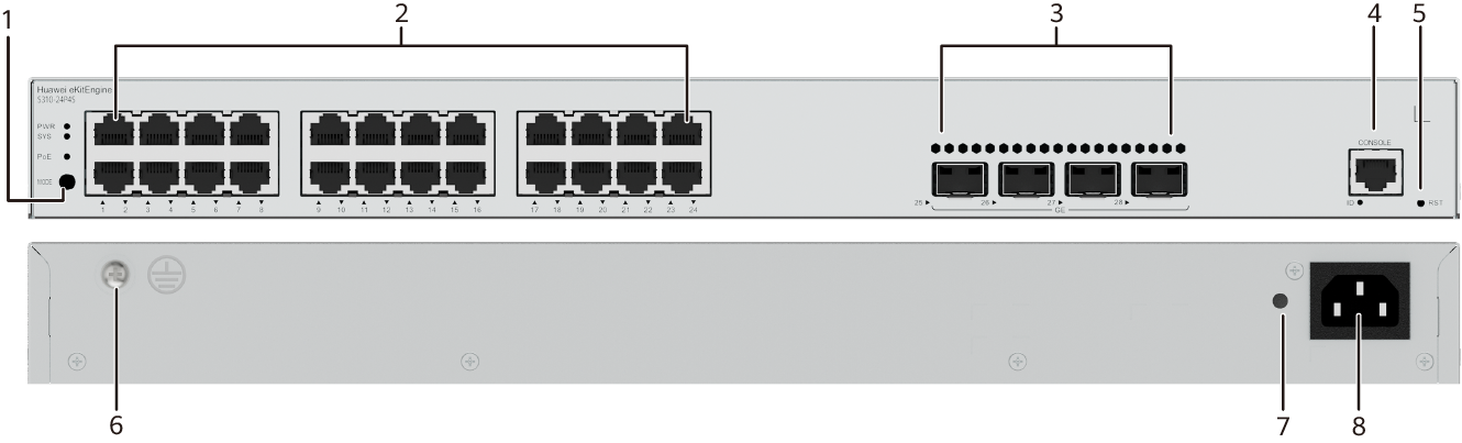 Huawei Switch S310-24P4S (24*10/100/1000BASE-T ports, 4*GE SFP ports, PoE+, AC power)