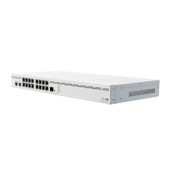 Mikrotik CCR2004-16G-2S+ | 16x Gigabit Ethernet ports, 2x10G SFP+ cages, active cooling and the best single-core performance per watt
