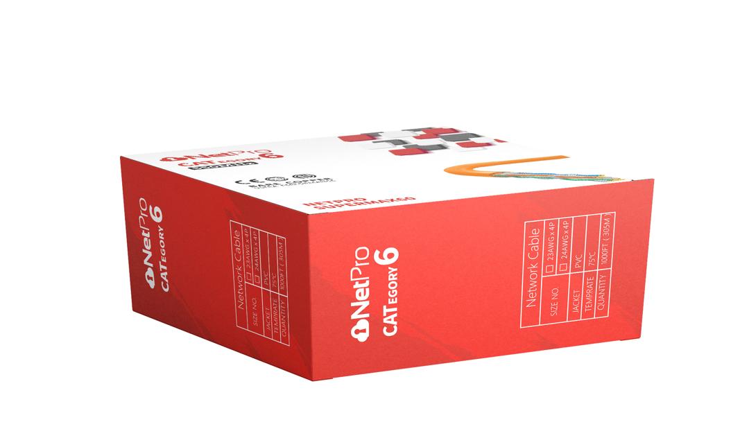 Netpro -CAT6 UTP 23/24 AWG SOLID BARE COPPER CABLE 305mhz